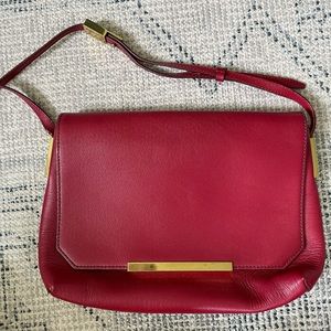 Jcrew red leather bag